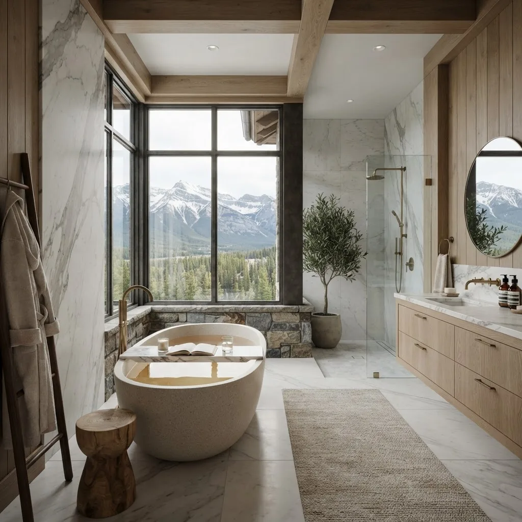 Canyon View Spa Bath — real estate photography in Emigration Canyon, Utah